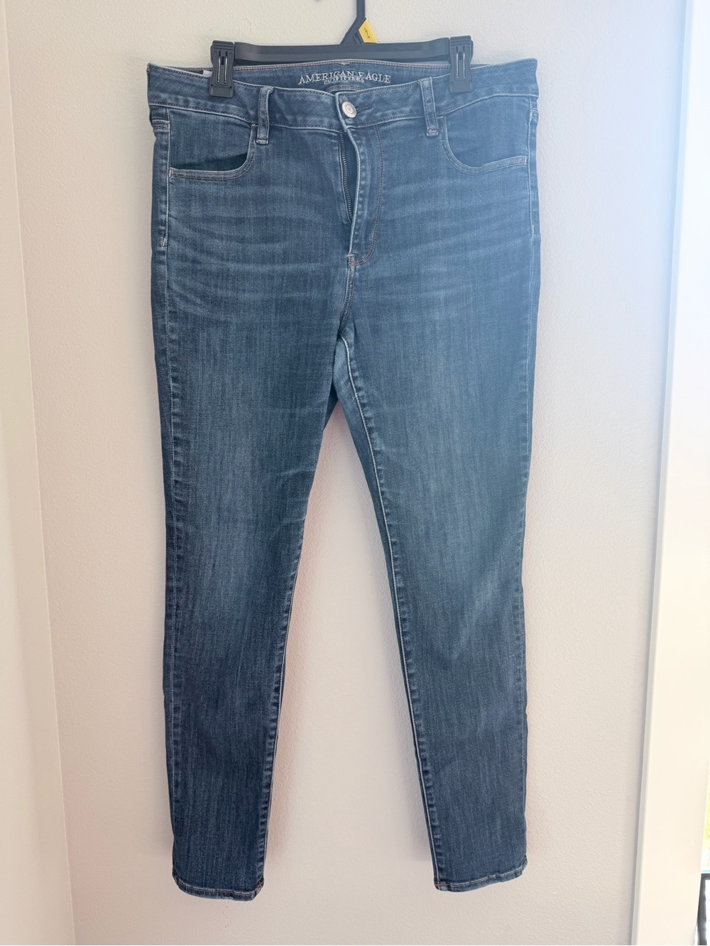 American Eagle Outfitters high-Rise Skinny Jeans in Dark Blue